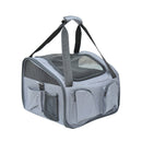 Grey Pet Carrier Bag Seat Cage for Cats Dogs - Portable Travel Tote