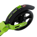 Green Aluminium Folding Kick Scooter with Shock Absorption