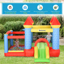 Kids Inflatable Bounce Castle with Trampoline, Slide, Pool & Basket - Blue