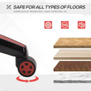 Red Black High-Back Gaming Chair with Footrest