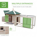 Wooden Chicken Coop with Nesting Box and Run - Outdoor Pet Cage