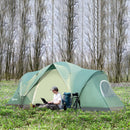Dark Green 5-6 Person Dome Camping Tent UV Protection Water Resistant