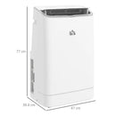 Portable White Air Conditioner with WiFi, Dehumidifier & Fan - 14,000 BTU