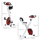 Foldable Indoor Exercise Bike - Blue 8-Level Magnetic Resistance LCD Monitor