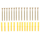 Beige Wall-Mounted Cat Tree with Scratching Post - 4 Piece Cat Shelf