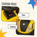 Yellow Toddler Ride-On Tractor with Horn and Storage