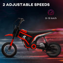 Red Electric Motorbike with Twist Grip Throttle and Music - 16km/h Max Speed