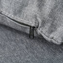 Grey 2 Seater Sofa Bed with Pillows and Side Pockets