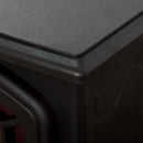 Black Electric Fireplace Stove with Realistic Flame Effect