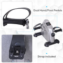Silver Mini Pedal Exerciser with LCD Display