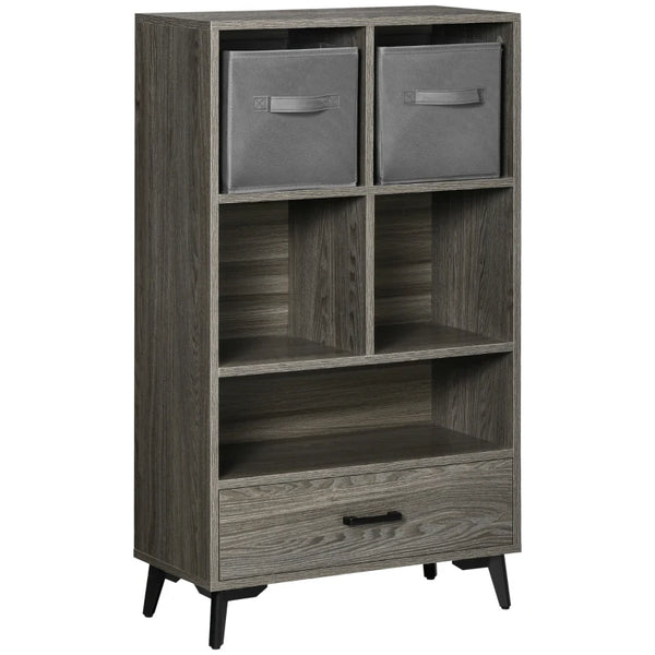 Grey Fabric Drawer Storage Cabinet for Home and Office