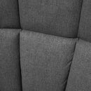 Grey and Cream Upholstered Rocking Chair for Nursery and Living Room