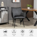 Dark Grey Steel Leg Accent Chair for Living Room and Bedroom