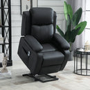 Black Electric Power Lift Recliner Chair with Vibration Massage and Remote Control