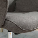 Light Grey Rocking Office Chair with Arm Rests & Wheels