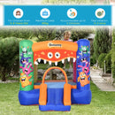 Monster Design Inflatable Bouncy Castle with Slide - Green/Blue - 180 x 250 x 175 CM