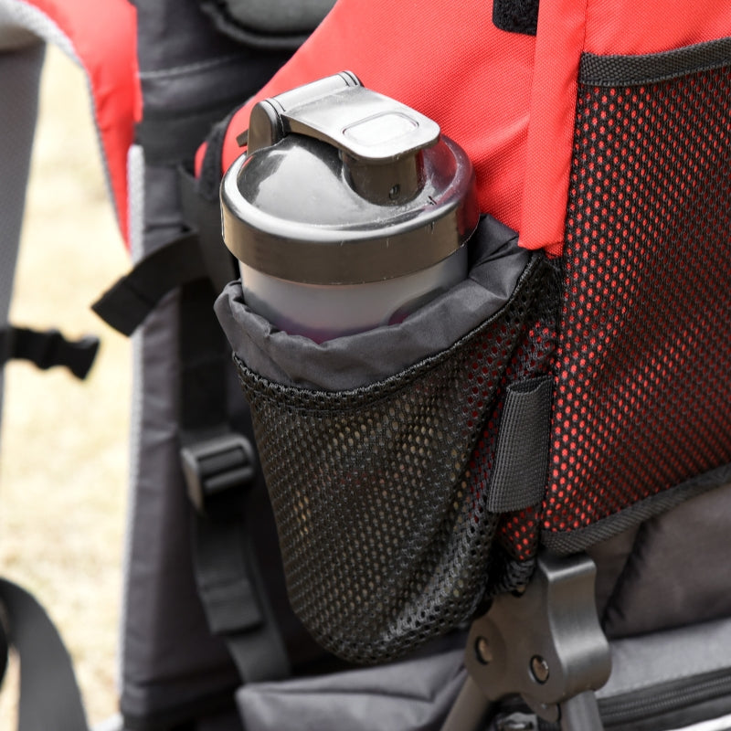Red Baby Hiking Backpack Carrier with Hip Seat & Rain Cover