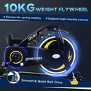 Yellow Upright Exercise Bike with 10KG Flywheel & LCD Monitor