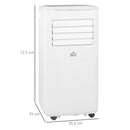 Portable 4-in-1 Air Conditioner, 9,000 BTU, WiFi Smart Home Compatible, Remote Control, White