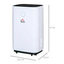 Compact Electric Dehumidifier with LED Screen - White