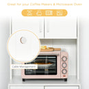 White Modern Kitchen Storage Cabinet with Drawers and Countertop