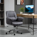Grey Faux Microfibre Leather Office Chair