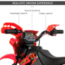 Red Kids Electric Motorbike Ride-On Toy for Ages 3-6