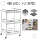 White 3-Tier Kitchen Storage Cart