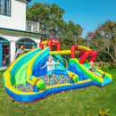 Kids 5-in-1 Inflatable Water Slide Bounce House - Blue