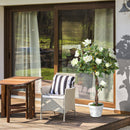 White Rose Artificial Plant in Pot - Indoor Outdoor Home Decor, 90cm