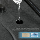 Adjustable Basketball Hoop with PE Backboard, Portable Stand - Blue