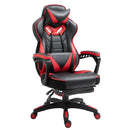 Red Gaming Chair with Lumbar Support, Footrest, and Headrest