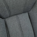 Grey Linen Home Office Chair with Adjustable Height & Swivel Wheels
