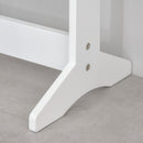 White LED Mirrored Jewelry Cabinet Armoire