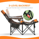 Multicolour Foldable Reclining Garden Chair with Footrest and Headrest