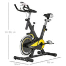 Indoor Exercise Bike Trainer - Adjustable Resistance, LCD Display, Black