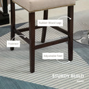 Beige Fabric Bar Stools Set of 2 with Backrest and Nailhead Trim