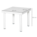 White Plastic Outdoor Side Table for Drinks and Snacks