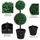 Set of 2 Green Boxwood Ball Topiary Trees - Indoor/Outdoor Decor (67cm)