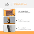 Orange 4-5 Person Pop-up Waterproof Camping Tent with Windows