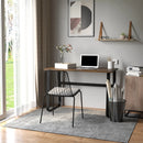 Rustic Brown Industrial Computer Desk, Small Home Office Workstation