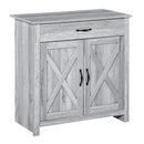 Grey Farmhouse Sideboard Storage Cabinet for Living Room