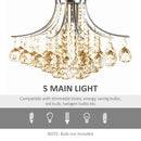 Crystal Ceiling Chandelier - Modern Silver