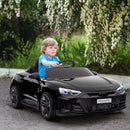 Black Audi Licensed 12V Kids Electric Ride-On Car with Remote Control