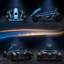 Blue Electric Drift Go Kart for Kids, 2 Speed Ride-On Racing Toy