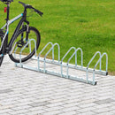 Silver Bike Storage Rack (4 Racks) - Floor/Wall Mount Bicycle Stand