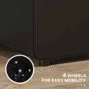 Black 3-Drawer Lockable Vertical File Cabinet for A4/Letter/Legal Size Documents