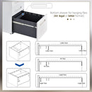 White 3-Drawer Lockable Vertical File Cabinet for A4, Letter, Legal Size