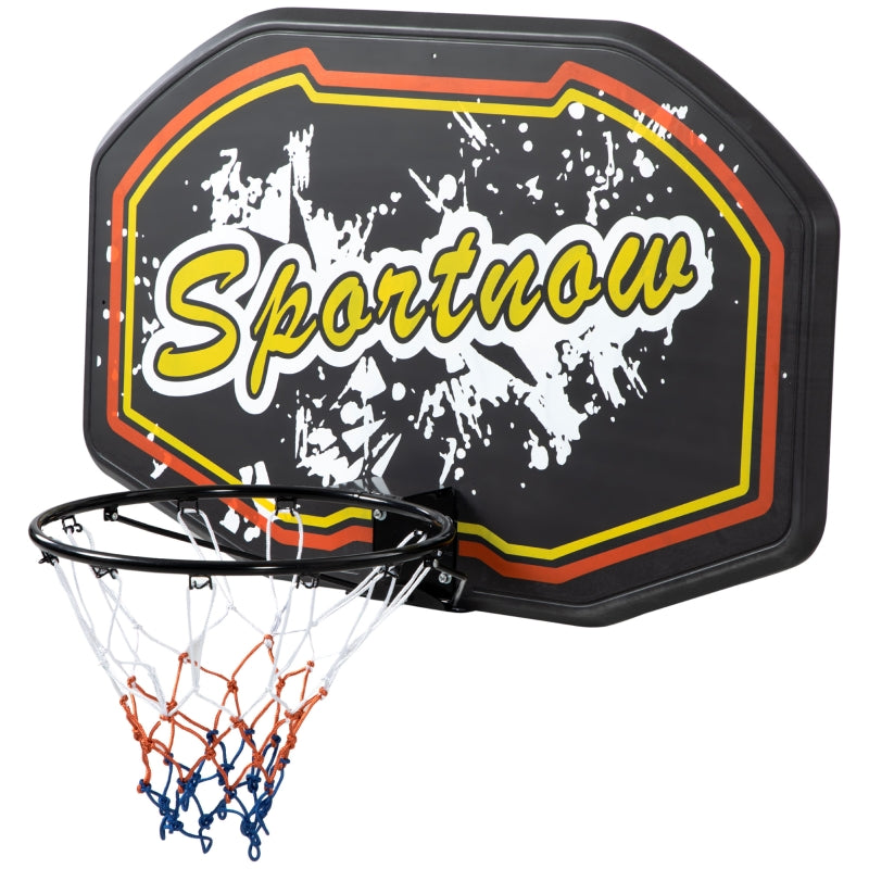 Red & Yellow Wall Mounted Mini Basketball Hoop Set for Teens & Adults