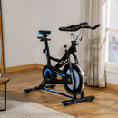 Black Indoor Cycling Exercise Bike with LCD Monitor and Phone Holder